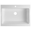 Sapho ARYA keramický drez s otvorom pre batériu 86x62cm, biela 50186