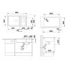 Blanco Metra 9 Silgranitový drez, 860x500 mm, drez vľavo, antracit 513273
