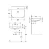 Geberit Smyle Umývadlo, 60x48 cm, s prepadom, otvor na batériu, biela 500.228.01.1