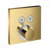 Hansgrohe Shower Select Termostatická batéria pod omietku na 2 spotrebiče, leštený vzhľad zlata 15763990-HG