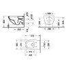 Duravit Architec Závesné WC s doskou SoftClose, Rimless, biela 45720900A1