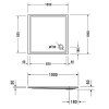 Duravit Starck Slimline Sprchová vanička, 100x100x5 cm, biela 720116000000000