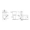 Jika Deep WC kombi set s nádržkou, zadný odpad, Dual Flush, biela H8266160002801