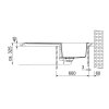 Franke Basis Fragranitový drez BFG 611, 97x50 cm, matná čierna 114.0661.511
