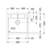 Franke Sirius Tectonitový drez SID 610, 560x530 mm, béžová 143.0670.894