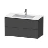 Duravit L-Cube Umývadlová skrinka, 55x102x48 cm, 2 zásuvky, grafit mat LC624204949