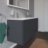 Duravit L-Cube Umývadlová skrinka, 55x129x48 cm, 4 zásuvky, grafit mat LC625904949