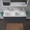 Duravit L-Cube Umývadlová skrinka, 55x129x48 cm, 4 zásuvky, grafit mat LC625904949