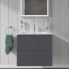 Duravit L-Cube Umývadlová skrinka, 55x62x48 cm, 2 zásuvky, grafit mat LC624004949