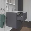 Duravit L-Cube Umývadlová skrinka, 55x62x48 cm, 2 zásuvky, grafit mat LC624004949
