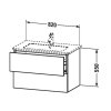 Duravit L-Cube Umývadlová skrinka, 55x82x48 cm, 2 zásuvky, biela mat LC624101818