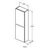 Ideal Standard i.Life S Vysoká skrinka, 40x21x120 cm, 1 dvierka Ľ/P, matná piesková T5289NF