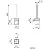 Ideal Standard IOM Square WC kefa s držiakom, matné sklo/chróm E2194AA