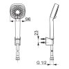 Hansa Basicjet Set sprchovej hlavice, 3 prúdy, držiaku a hadice, chróm 44600133
