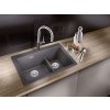 Blanco Pleon 6 Split Silgranitový drez, 62x51 cm, sivá skala 521690