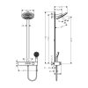 Hansgrohe Pulsify S Sprchový set s termostatom, priemer 26 cm, 3 prúdy, EcoSmart, matná biela 24241700-HG