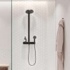 Hansgrohe Pulsify S Sprchový set s termostatom, priemer 26 cm, 3 prúdy, EcoSmart, matná čierna 24241670-HG