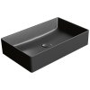 GSI KUBE X COLOR KUBE X keramické umývadlo na dosku 60x37cm, čierna mat 945326