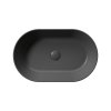 GSI KUBE X COLOR KUBE X keramické umývadlo na dosku, 60x37cm, oválne, čierna mat 945826