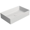 GSI KUBE X COLOR KUBE X keramické umývadlo na dosku 60x37cm, biela mat 945309