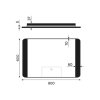 Nimco Zrkadlá Zrkadlo s LED osvetlením, 800x600 mm, dotykový senzor, hliník/čierna ZPC 42003V-90