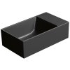 GSI KUBE X COLOR KUBE X keramické umývadlo 40x23cm, bez otvoru, pravé/ľavé, čierna mat 9484026