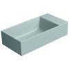 GSI KUBE X COLOR KUBE X keramické umývadlo 50x25cm, bez otvoru, pravé/ľavé, ghiaccio mat 9486015