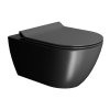 GSI COLOR ELEMENTS PURA závesná WC misa, Swirlflush, 36x55 cm, čierna dual-mat 881526