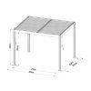 hliníková bioklimatická pergola LANITPLAST BASIC 3x2,5 m LG4288