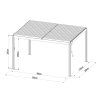 hliníková bioklimatická pergola LANITPLAST BASIC 4x3 m LG4293