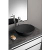 Polysan UNITY CONCEPT BANERA ROUND umývadlo na dosku, liaty mramor, priemer 39cm, antracit mat 14337.51