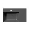 GSI KUBE X COLOR KUBE X keramické umývadlo 80x47cm, s odkladacou plochou vpravo, čierna mat 9456126