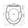 Alca  WC doska, duroplast, Antibacterial, biela A602