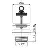 Alca Príslušenstvo Výpusť drezová 6/4", flexi prepad A33