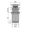 Alcadrain Príslušenstvo Výpust umývadlový 5/4" bez prepadu, ClickClack, kov A395