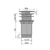 Alcadrain Príslušenstvo Výpusť umývadlová 5/4", kov A396