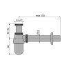 Alca Sifóny Sifón umývadlový, priemer 32 mm s prevlečnou maticou, kov A431
