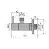 Alca Ventily Ventil rohový s filtrom 1/2", bronz-antic ARV001-ANTIC