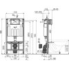 Alcadrain Predstenové inštalácie Predstenová inštalácia pre závesné WC, výška 98 cm AM101/1000