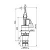 Alcadrain WC Príslušenstvo Vypúšťací ventil ECOLOGY na predstenové inštalačné systémy A06E