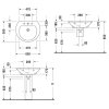 Duravit Darling New Umývadlo, 65x55 cm, s 1 otvorom na batériu, s WonderGliss, alpská biela 2621650000
