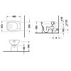 Duravit D-Code Stojace WC, ploché splachovanie, zadný odpad, biela 21090900002