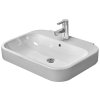 Duravit Happy D.2 Umývadlo, 60x48 cm, s prepadom, s otvorom na batériu, s WonderGliss, biela 23166000001