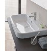 Duravit Happy D.2 Umývadlo 60x46 cm, s prepadom, s otvorom na batériu, WonderGliss, biela 23156000001