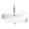 Duravit Happy D.2 Plus Umývadlo na dosku, 50x40 cm, s prepadom, s otvorom na batériu, WonderGliss, biela 23605000001