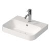Duravit Happy D.2 Plus Umývadlo na dosku, 50x40 cm, s prepadom, s otvorom na batériu, WonderGliss, biela 23605000001