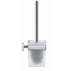 Duravit Karree WC kefa nástenná s držiakom, chróm/mliečne sklo 0099571000