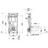 Duravit DuraSystem Predstenová inštalácia pre závesné WC, 115 cm, s odsávaním zápachu, pre SensoWash WD1012000000