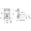 Duravit DuraSystem Predstenová inštalácia Basic na závesné WC, 84 cm WD1017000000