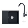 Franke Sety Kuchynský set T29, tectonitový drez OID 611-62, čierna + batéria FP 9000, ónyx NEW 114.0366.037